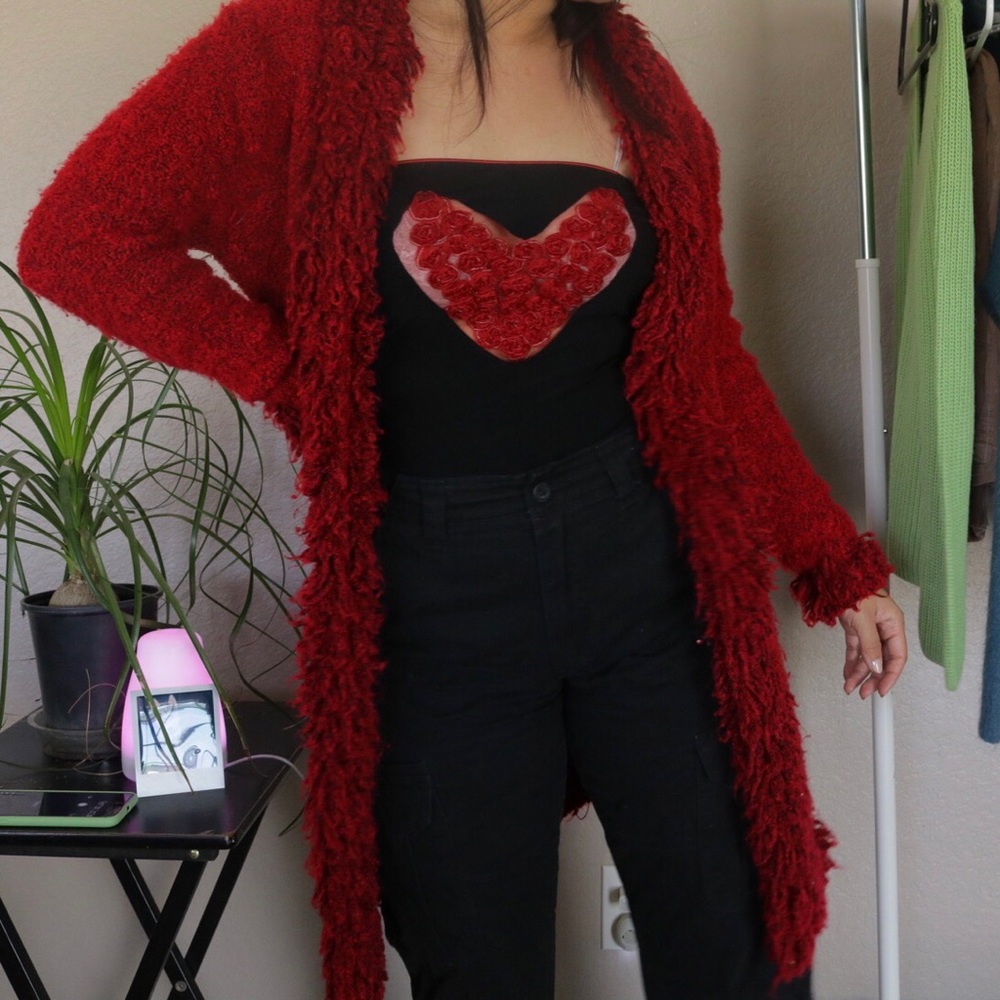 Y2k red coat